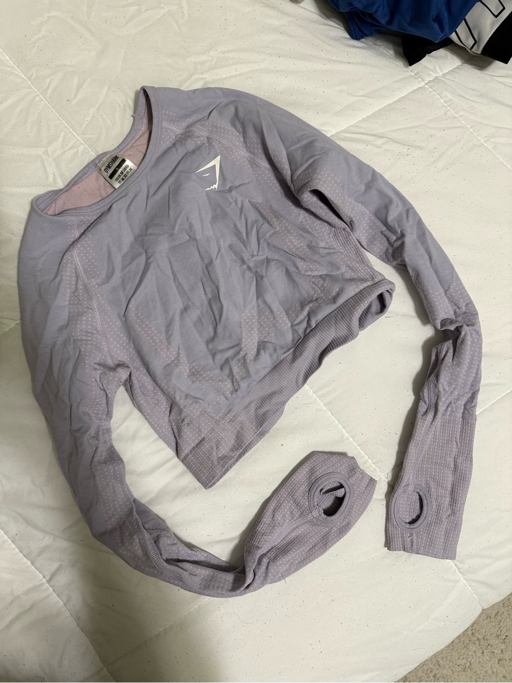 Gymshark Light Lavender Seamless Long Sleeve Crop